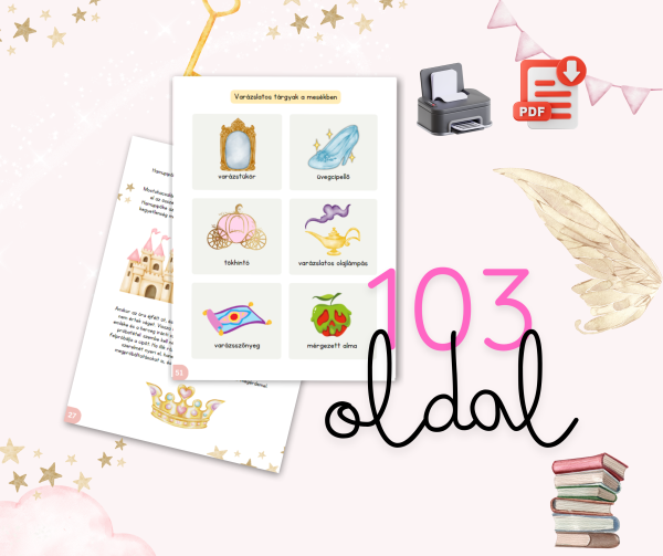 👑 Tündérmesék – 100 oldalas foglalkoztató - Image 3