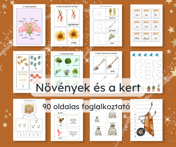 🌿 Növények és kertészkedés – 90 oldalas foglalkoztató
