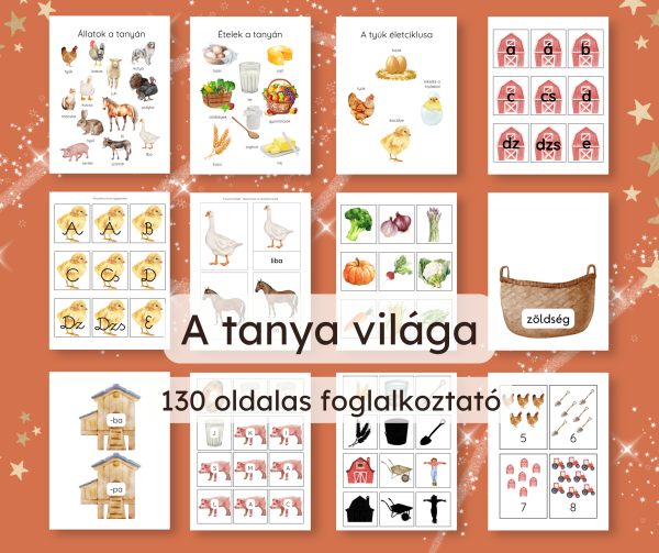 🐄 A tanya világa – 130 oldalas foglalkoztató