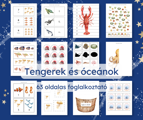 🐠 Tengerek és óceánok – 63 oldalas foglalkoztató