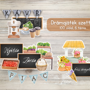 🎭 Kivágható drámajáték szett gyerekeknek – 6 témában